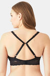 Wacoal Single Layered Non-Wired 3/4Th Coverage Lace Bra - Black — thumbnail 3