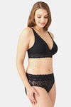 Wacoal Single Layered Non-Wired 3/4Th Coverage Lace Bra - Black — thumbnail 5