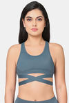 Wacoal Padded Non-Wired Full Coverage Super Support Bra - Bluish Grey — thumbnail 6