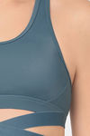 Wacoal Padded Non-Wired Full Coverage Super Support Bra - Bluish Grey — thumbnail 9