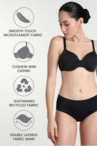 Wacoal Padded Wired Full Coverage T-Shirt Bra - Black — thumbnail 6