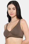 Wacoal Single Layered Non-Wired Full Coverage T-Shirt Bra - Brown — thumbnail 4