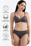 Wacoal Padded Non-Wired 3/4Th Coverage T-Shirt Bra - Grey — thumbnail 7
