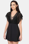 Wacoal Flared Relaxed Fit Nylon Chemise - Black — thumbnail 3
