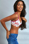 Zivame No Spill Gentle Lift Flower Power Front Open T-Shirt Bra- White N Print — thumbnail 3