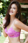 Zivame Fashion Print Padded Non Wired 3/4th Coverage T-Shirt Bra-Pink Space Dyed Print — thumbnail 2