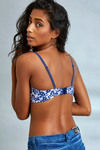 Zivame Fashion Print Push Up Wired 3/4th Coverage T-Shirt Bra-Blue Floral Print — thumbnail 2