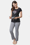 Shararat Cotton Pyajama Set - Black — thumbnail 5