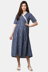 Shararat Cotton Loungewear Dress - Blue — thumbnail 6