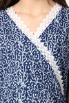 Shararat Cotton Loungewear Dress - Blue — thumbnail 7