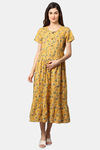 Shararat Cotton Loungewear Dress - Yellow — thumbnail 6