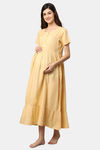 Shararat Cotton Loungewear Dress - Beige — thumbnail 2