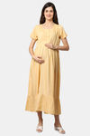 Shararat Cotton Loungewear Dress - Beige — thumbnail 6