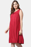 Shararat Cotton Sleep Shirt - Red — thumbnail 2