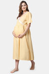 Shararat Cotton Loungewear Dress - Beige — thumbnail 2