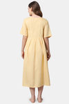 Shararat Cotton Loungewear Dress - Beige — thumbnail 4