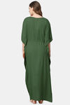 Shararat Cotton Loungewear Dress - Green — thumbnail 4