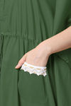 Shararat Cotton Loungewear Dress - Green — thumbnail 6