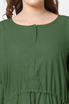 Shararat Cotton Loungewear Dress - Green — thumbnail 7