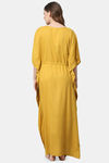 Shararat Cotton Loungewear Dress - Yellow — thumbnail 4
