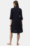 Shararat Cotton Sleep Shirt - Navy — thumbnail 4