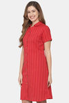 Shararat Cotton Sleep Shirt - Red — thumbnail 2