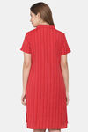 Shararat Cotton Sleep Shirt - Red — thumbnail 4