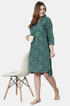 Shararat Cotton Sleep Shirt - Green — thumbnail 5