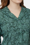 Shararat Cotton Sleep Shirt - Green — thumbnail 6