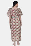 Shararat Cotton Full Length Nightdress - Red — thumbnail 4