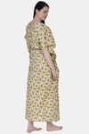 Shararat Cotton Full Length Nightdress - Yellow — thumbnail 4