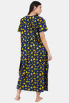 Shararat Cotton Full Length Nightdress - Yellow — thumbnail 4