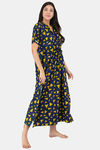 Shararat Cotton Full Length Nightdress - Yellow — thumbnail 5