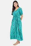 Shararat Cotton Full Length Nightdress - Green — thumbnail 2