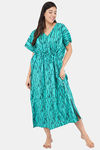 Shararat Cotton Full Length Nightdress - Green — thumbnail 5
