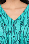Shararat Cotton Full Length Nightdress - Green — thumbnail 6