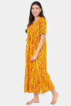 Shararat Cotton Full Length Nightdress - Yellow — thumbnail 2