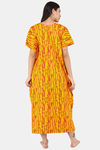 Shararat Cotton Full Length Nightdress - Yellow — thumbnail 4