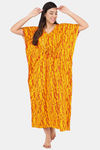 Shararat Cotton Full Length Nightdress - Yellow — thumbnail 5