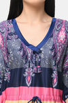 Shararat Cotton Full Length Nightdress - Pink — thumbnail 6