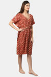 Shararat Cotton Full Length Nightdress - Brown — thumbnail 3