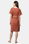 Shararat Cotton Full Length Nightdress - Brown — thumbnail 4