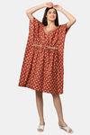Shararat Cotton Full Length Nightdress - Brown — thumbnail 6