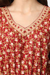 Shararat Cotton Full Length Nightdress - Brown — thumbnail 7