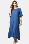 Shararat Cotton Full Length Nightdress - Blue — thumbnail 1
