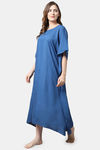 Shararat Cotton Full Length Nightdress - Blue — thumbnail 2