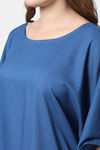 Shararat Cotton Full Length Nightdress - Blue — thumbnail 5