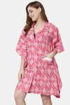 Shararat Cotton Full Length Nightdress - Pink — thumbnail 3