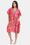 Shararat Cotton Full Length Nightdress - Pink — thumbnail 2