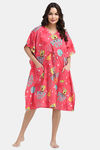 Shararat Cotton Full Length Nightdress - Pink — thumbnail 6